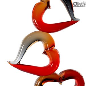 tris_of_hearts_murano_glass_sculpture_1