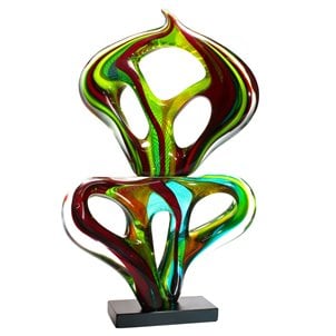真實的情感-抽象-穆拉諾玻璃雕塑