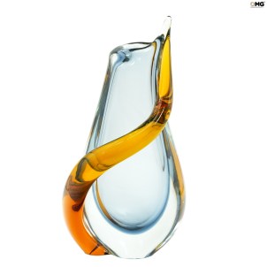 vase_calla_strip_amber_original_murano_glass_omg