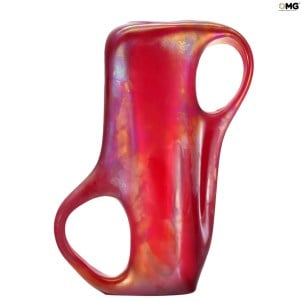 vase_design_red_iridescent_anse_volante_original_ Murano_glass_omg