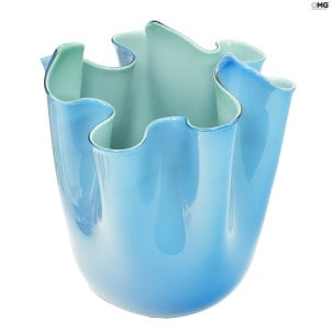 Wave Centerpiece Bowl - Hellblau - Original Muranoglas OMG
