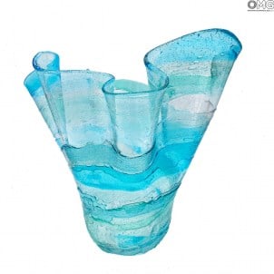OceanSbruffiセンターピース花瓶ボウル-ムラノガラス