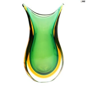 vaso_swallow_green_amber_original_murano_glass_omg