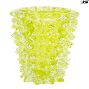 Thorns Vase - grüner Apfel - Tafelaufsatz - Original Murano Glas OMG