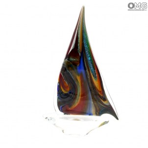 帆船-青色-原裝Murano Glass OMG