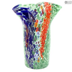 Vase Regenbogen - Grün - Original Murano Glas OMG