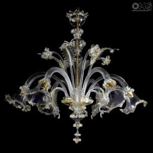 Venetian Chandelier Gemma Twisted - Classique - Murano Glass