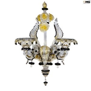 Sconce wall Lamp liberty - Gold 24kt + pendants - Murano Glass - 2 lights
