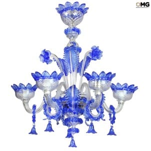 威尼斯人_枝形吊燈_blue_flower_chandelier_original_murano_glass_omg14
