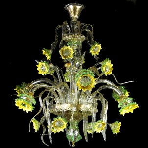 威尼斯人_枝形吊燈_girasoli_向日葵_murano_glass_omg2