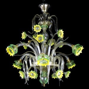 威尼斯人_枝形吊燈_girasoli_向日葵_murano_glass_omg