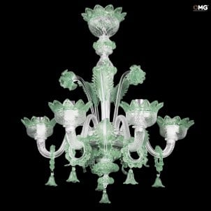 Venetian Chandelier Regina - Green - Original Murano Glass 