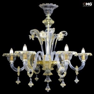 威尼斯式枝形吊燈 Classic Cadoro - Original Murano Glass