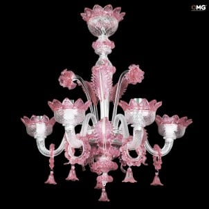 lustre_venitien_fleur_rose_lustre_original_verre_de_murano_omg