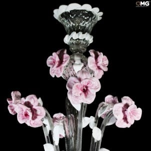 威尼斯人_枝形吊燈_粉紅色_花_玫瑰_原始_murano_glass_omg5