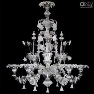 venetian_chandelier_rezzonico_murono_glass_omg_ Murano_white