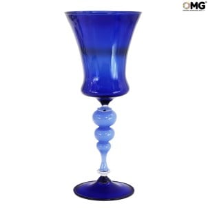 Венецианский кубок - Синяя флейта - Original Murano Glass OMG