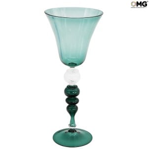 venetian_goblet_green_original_ Murano_glass_omg1
