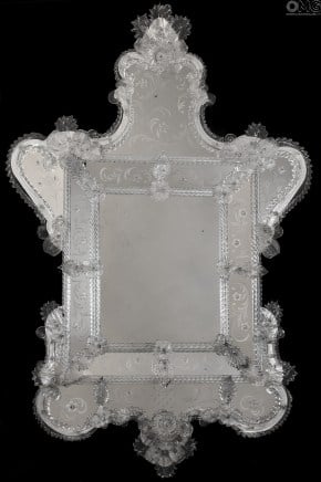 Imperial - Espejo veneciano de pared - Cristal de Murano
