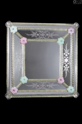 The Floral Square - Parede Venetian Mirror - Murano Glass The Floral Square - Parede Venetian Mirror - Murano Glass