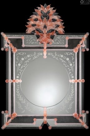 Nefertari - Espejo veneciano de pared exclusivo - Cristal de Murano