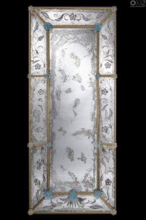 Frühlingsprinzessin - Wand venezianischer Spiegel - Muranoglas Frühlingsprinzessin - Wand venezianischer Spiegel - Muranoglas