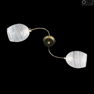 Ceiling Lamp Deco Style - 2 lights - Original Murano Glass