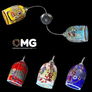 Lámpara de techo Harmony - 2 luces - Cristal de Murano original