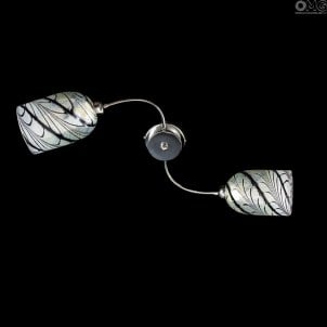 Plafoniera Twister - 2 luci - Vetro di Murano originale