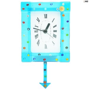 wall_clock_lightblue_original_murano_glass_omg