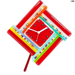 wall_clock_red_original_murano_glass_omg03