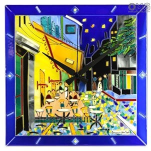 The Caffe - Van Gogh Tribute - Wall Clock wall_clock_van_gogh_caffe_murano_glass_1