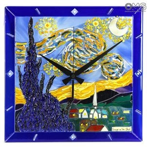 Noche con estrellas - Tributo a Van Gogh - Reloj de pared