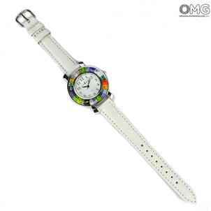 reloj_blanco_murano_millefiori_vidrio_completo