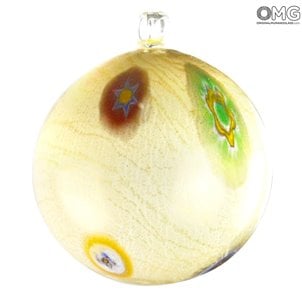 كرة الكريسماس - الذهب والمورين - زجاج مورانو الكريسماس