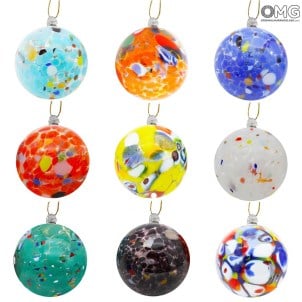 Set de 9 piezas Christmas Balls Fantasy Original Murano Glass Xmas