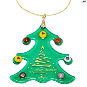 聖誕節裝飾-Millefiori樹玻璃聖誕節-原始的穆拉諾玻璃OMG