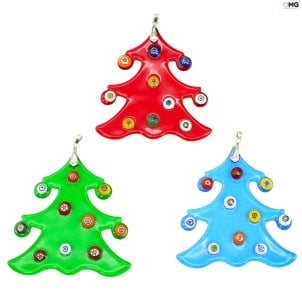 聖誕裝飾樹 - Millefiori 3 件套 - Original Murano Glass OMG