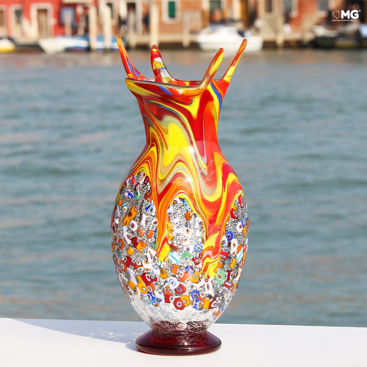 Symphony - Vase - Murano Glass Millefiori and