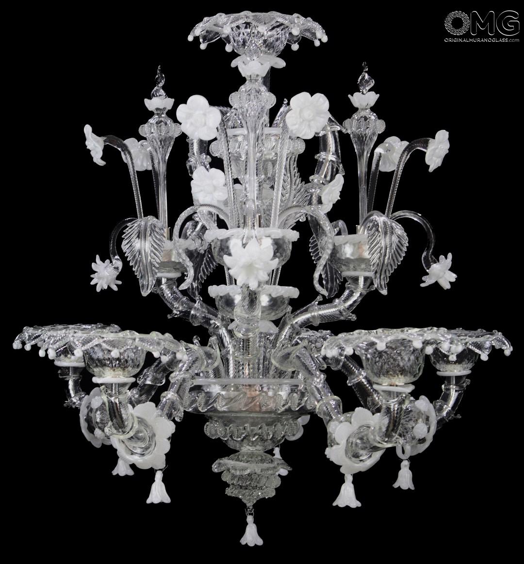 Chandelier Monte Cristallo Rezzonico Murano Glass 5 Lights