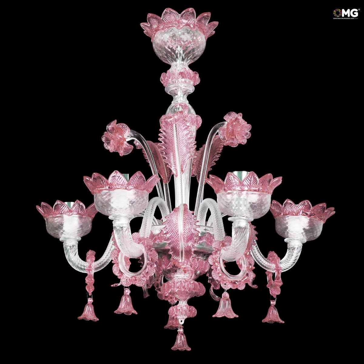 Pink chandeliers top
