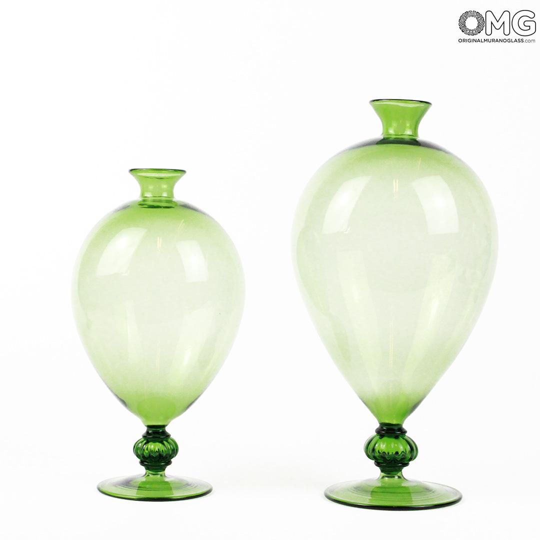 Veronese Vase Green Blown Glass