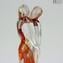 Escultura de los Amantes - OneLove - decoración naranja -.Original Cristal de Murano OMG