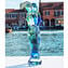 Scultura di amanti - abbraccio azzurro verde - Vetro di Murano Arte