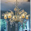 Venetian Chandelier Elegante - Gold 24kt + Pendants - Murano Glass