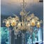 Lustre Veneziano Elegante - Ouro 24kt + Pingentes - Vidro Murano