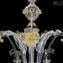 Venetian Chandelier Elegante-Amber-Murano Glass