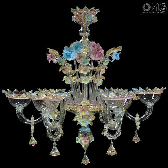 Chandelier Venetian Ferro Murano Glass