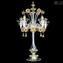 Table Lamp Flambeau - Floral - Murano Glass - 5 light