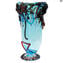 Musana Vase Hellblau - Hommage an Picasso - Original Murano Glass OMG